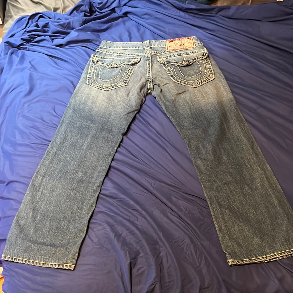 True Religion vintage jeans…. Worn once, mint condition size 33 waist
